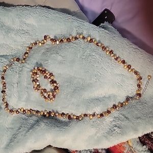 Beaded necklace and bracelet